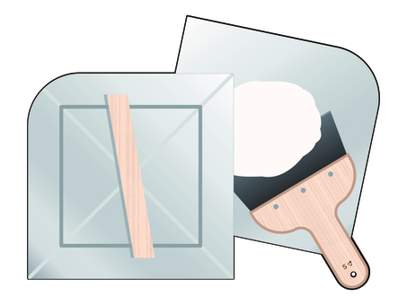 塗装用品-パテ定盤・パテ盛板・パテ板 塗装,内装,パテ,工事,塗装用品,内装用品のイラスト素材