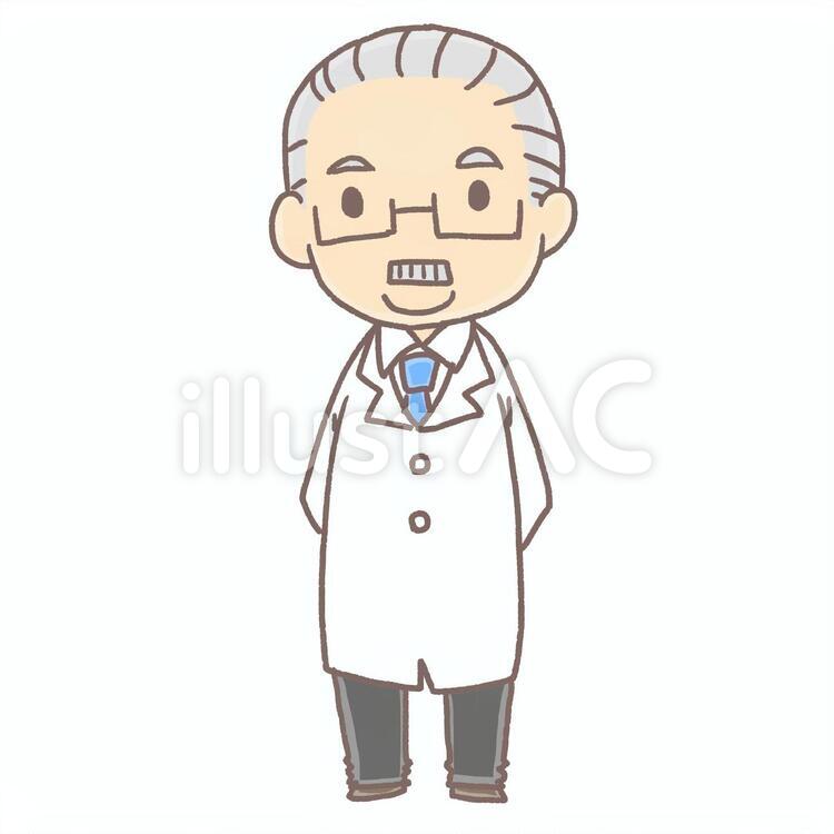 お医者さん 医者,男性,お年寄りのイラスト素材