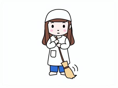 掃除 掃除 掃除,大掃除,ほうき,掃く,箒,クリーニング,ハウスクリーニング,家事のイラスト素材