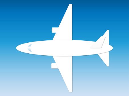 飛行機 飛行機,ジェット機,乗り物,エンジン,翼,青空,素敵,シンプルのイラスト素材