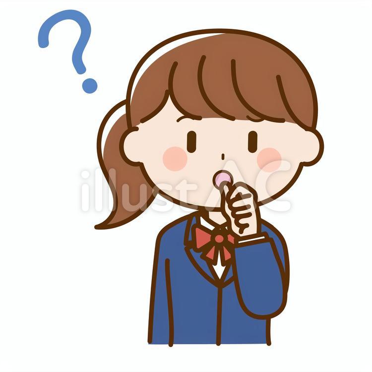Schoolgirl in doubt, JPG, PNG and EPS Schoolgirl in doubt, student, woman, doubt, JPG, PNG and EPS