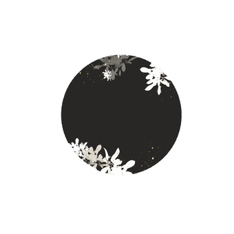 黒 円 花 黒 円 花 黒,円,花,クール,和風,おしゃれ,上品,豪華,白黒のイラスト素材
