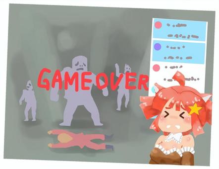 ゲーム系Ｖ vtuber,vチューバー,ゲーム実況,ホラーゲーム,女の子,デフォルメのイラスト素材