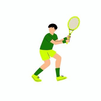 テニス 016 テニス,テニス選手,スポーツ,ラケット,ボール,男性,運動,スイング,試合,プレーヤーのイラスト素材