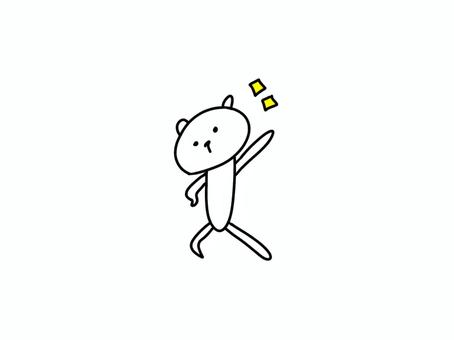 ゆるクマ どや くま,シンプル,シュール,白,かわいい,ゆるい,キャラクター,挿し絵,アイコン,らくがきのイラスト素材