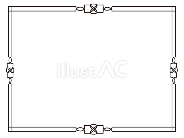 Free Vectors | Black frame material with one-point decoration