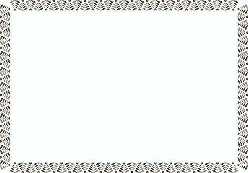 北欧風デザインのA4フレーム２ フレーム,枠,北欧風,デザイン,植物,ハート,素朴,シンプル,a4サイズ,パターンのイラスト素材