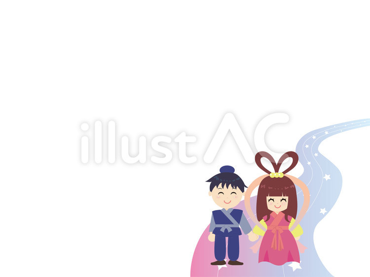 七夕 七夕,彦星様,織姫様のイラスト素材