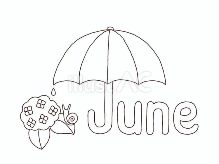 ６月② ６月,june,マンスリーイラストのイラスト素材