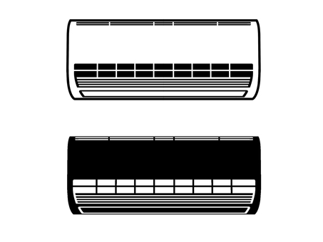 エアコン エアコン,セット,冷房,暖房,家電,電化製品,空調,家具,家財,電気のイラスト素材