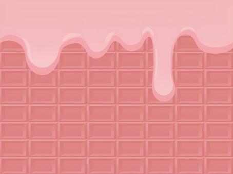 板チョコ / 苺チョコ バレンタイン,チョコ,チョコレート,板チョコ,お菓子,菓子,スイーツ,食べ物,食物,イラストのイラスト素材