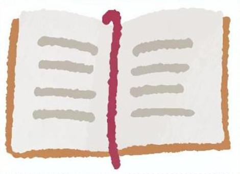 横書きの本(小説) 横書きの本(小説) 本,小説,横書き,スピン,しおりのイラスト素材