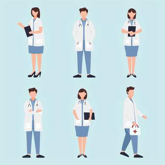 病院で働く人, AI 病院で働く人, 醫生, 白衣, 醫院, AI