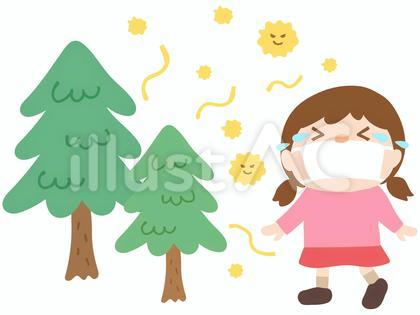 花粉症で辛そうな女の子