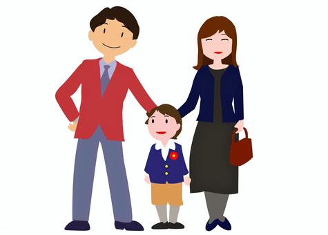 保育参観 保育参観,保育参加,授業参観,父親,母親,パパ,ママ,両親,人物,線無しのイラスト素材