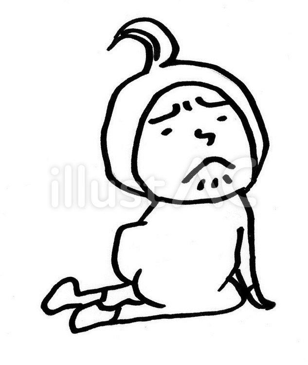 ええ？？ 全身タイツ,振り向き,不機嫌のイラスト素材