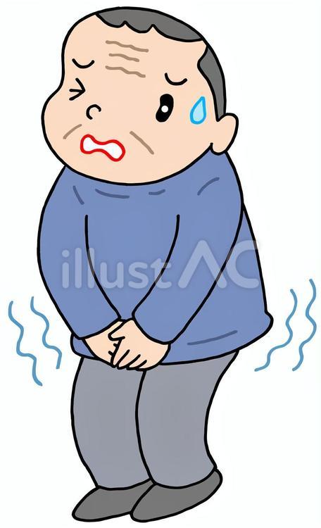 高齢者の頻尿・尿失禁 頻尿,尿失禁,尿意のイラスト素材