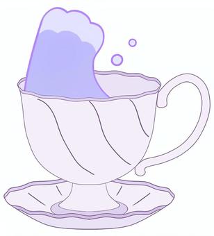 ティーカップ_tea cup 食器,洋風,ティーカップ,耐熱,取っ手のイラスト素材