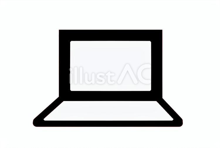 シンプルなノートパソコンイラスト - No: 26540189｜無料イラスト・フリー素材なら「イラストAC」