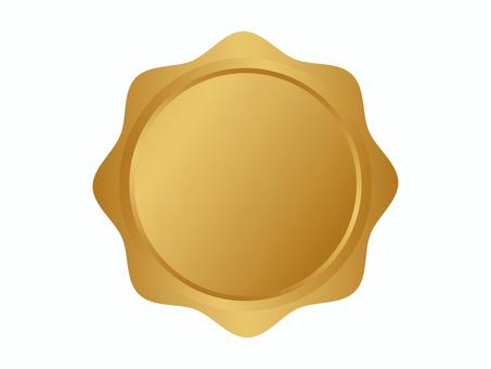 シンプルなメダルのイラスト 金貨,ゴールド,メダル,お金,記号,金,エンブレム,賞,受賞,アワードのイラスト素材