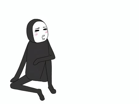 Illustration, people, black tights, character, 