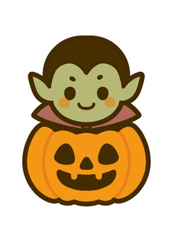 ハロウィンかぼちゃモンスター ドラキュラ ハロウィンかぼちゃモンスター ドラキュラ ドラキュラ,ハロウィン,かぼちゃ,10月,秋,モンスター,おばけ,手描き,挿絵,かわいいのイラスト素材
