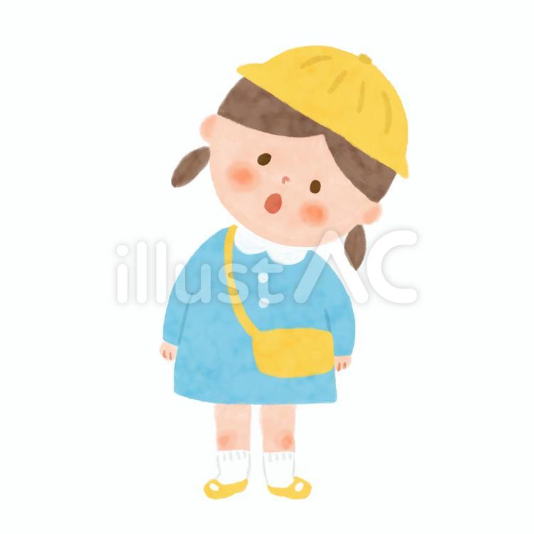 首を傾げる子供（園児）イラスト - No: 22512523｜無料イラスト・フリー素材なら「イラストAC」
