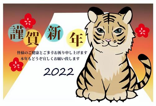 Illustration, new year's card, tiger, years of age, 