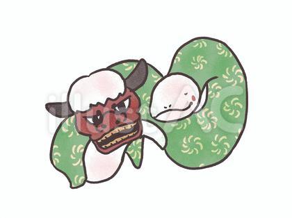 蛇と獅子舞