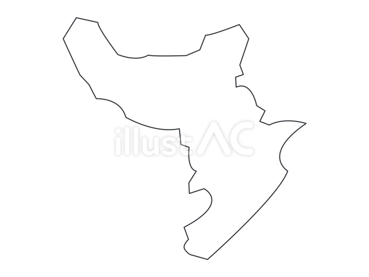 地図・中野区（線のみ） 地図,日本,地域のイラスト素材