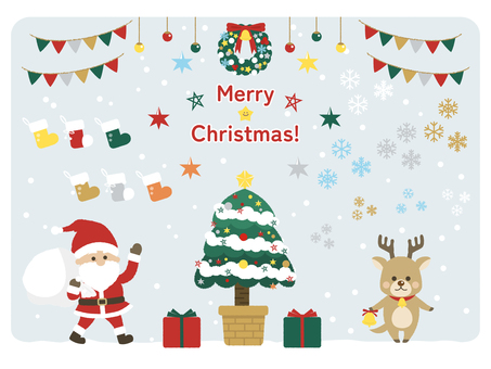 插图, 圣诞节, 圣诞老人, 驯鹿, 