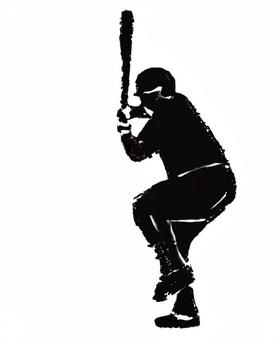 打者の構えシルエット 打者の構えシルエット 野球,ベースボール,プロ野球,高校野球,メジャー,スポーツ,社会人野球,試合,甲子園,選手のイラスト素材