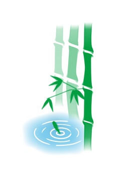 竹林は波紋を残します 竹林は波紋を残します 竹,水,年賀状,自然,挿絵,飾り,植物,緑,新緑,葉のイラスト素材