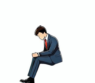 Illustration, businessman, male, to depress, 