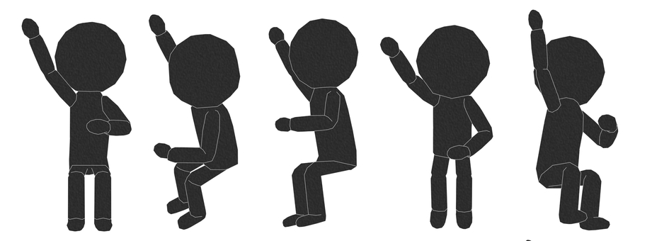 棒人間　ペパクラ風　座って挙手 挙手,質問,賛成,返事,ハイ,答える,人,大丈夫,ハーイ,あいさつのイラスト素材