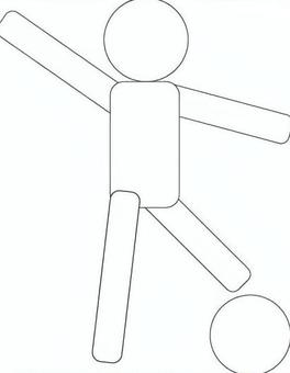 ボールを蹴る人