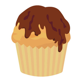 マフィンケーキ10 マフィン,カップケーキ,ケーキ,クリーム,焼き菓子,お菓子,おやつ,スイーツ,ティータイム,手作りのイラスト素材