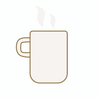 湯気の立つマグカップ マグカップ,コーヒー,紅茶,白湯,カフェ,ホットドリンク,飲み物,シンプル,湯気,茶色のイラスト素材