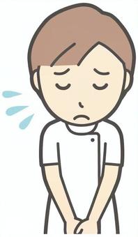  理学療法士女-049-バスト おじぎ,理学療法士,整体師,白衣,医療,病院,柔道整復師,カイロプラクティック,鍼灸師,マッサージ師のイラスト素材