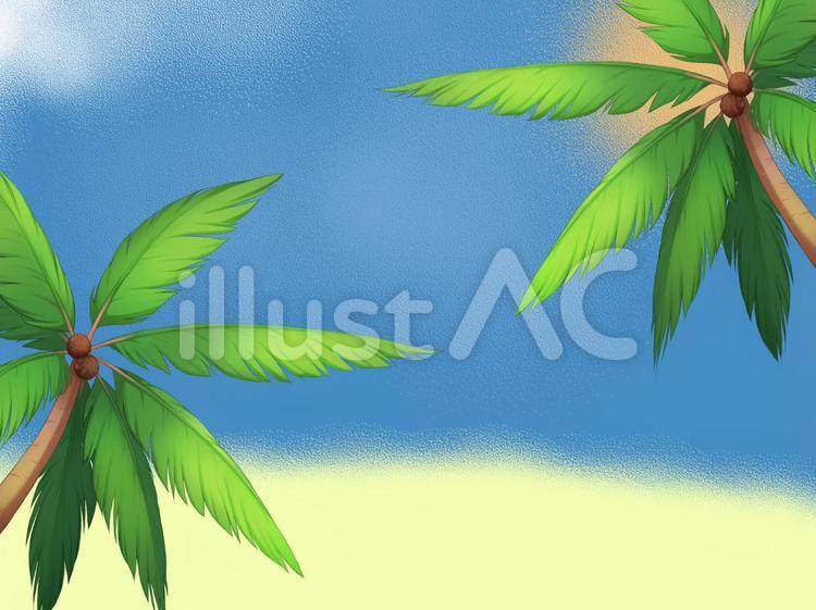 風景　南国 風景,南国,海のイラスト素材