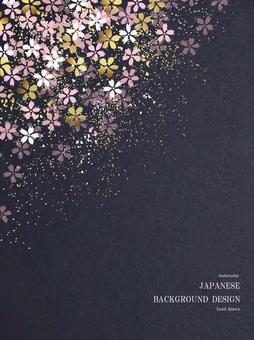 Beautiful watercolor night cherry blossoms Japanese background 180, JPG, PNG and AI Beautiful watercolor night cherry blossoms Japanese background 180, , JPG, PNG and AI