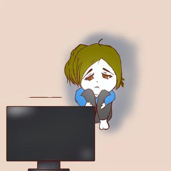 悲しいわぁー 悲しいわぁー 悲しい,女性,茶髪のイラスト素材