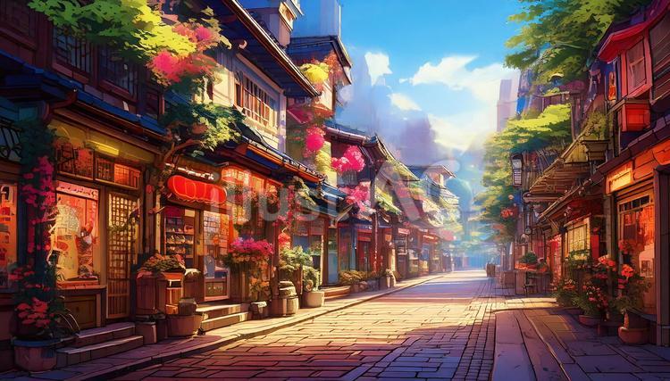 下町イラスト - No: 26302031｜無料イラスト・フリー素材なら「イラストAC」