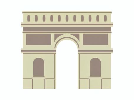 凱旋門 凱旋門,フランス,パリ,シンボル,ランドマーク,建築物,建造物,門,記念碑,戦勝記念碑のイラスト素材
