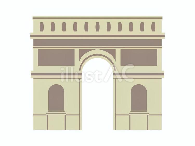 凱旋門 凱旋門,フランス,パリのイラスト素材