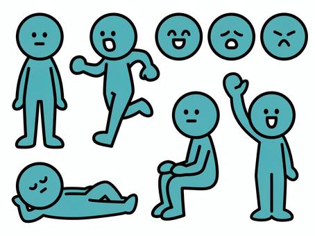 Illustration, pictogramme, pose, les gens, 