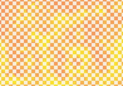 黄色とオレンジの水彩市松模様 背景,背景素材,壁紙,模様,パターン柄,かわいい,シンプル,パターン,チェック柄,市松模様のイラスト素材