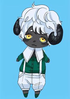 オリキャラ⑧ オリキャラ⑧ 獣,ミニキャラ,角,かわいい,ちびのイラスト素材