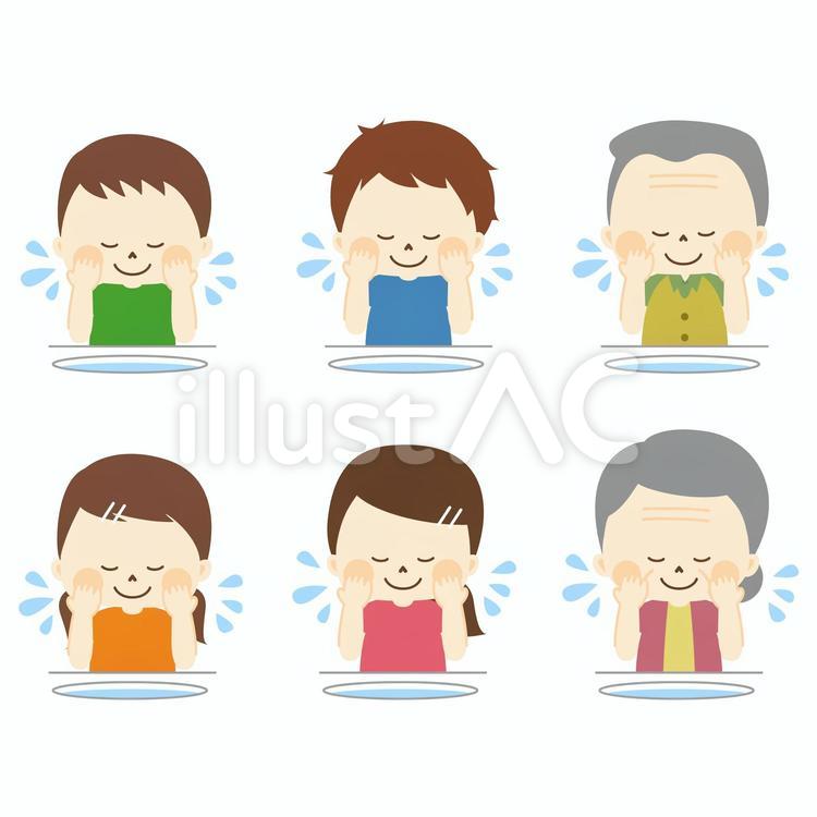 洗顔 洗顔,スキンケア,美容のイラスト素材