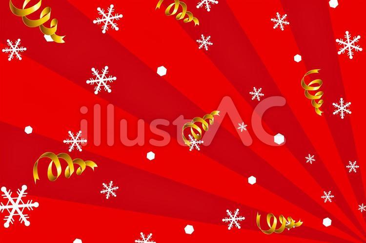 冬の集中線（red） 効果線,集中線,雪のイラスト素材